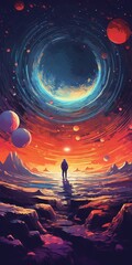 Wall Mural - alien planet earth