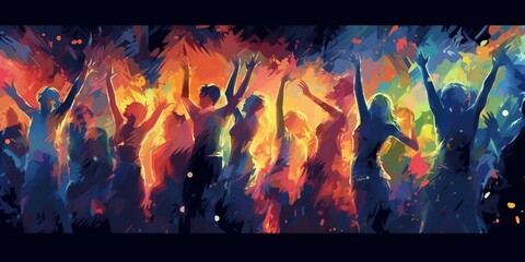 Canvas Print - fire and flames party
