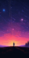 Wall Mural - starry night