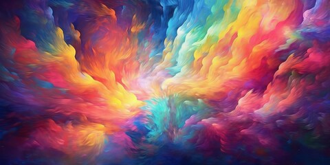 Canvas Print - abstract colorful background with watercolor