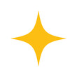 © Mohammed - Yellow four pointed star icon isolated on white background, flat golden star shape for apps and websites. Vector illustration
