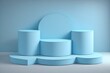© riko_design - blue cylinder podium pedestal product display platform for product placement background