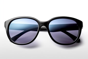 A pair of sunglasses sitting on top of a white surface created with Generative AI technology