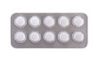 Silver blister packs pills collection on transparent png