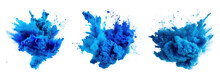 Blue Holi Paint Color Powder Illustration AI Generative.