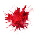 Fototapeta Las - Red holi paint color powder Illustration AI Generative.