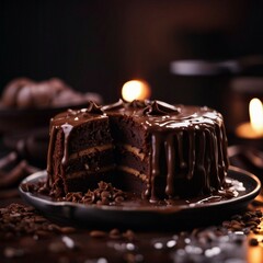 chocolate cake on a plate