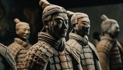  Terracotta warriors honor ancient Chinese culture and history generated by AI