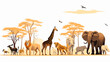 various animal illustrations safari, africa