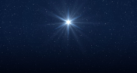 star of jesus with rays of light. christmas star of the nativity of bethlehem, nativity of jesus chr