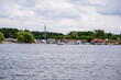 Ślesin, Poland. Resort. Yacht port on the Goplo river
