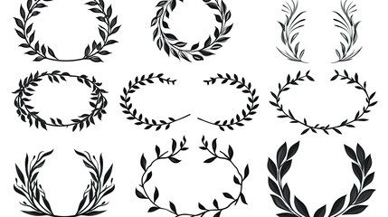 Poster - laurel wreaths and ribbons