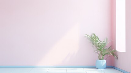 Wall Mural - Minimalist Pastel flower in a vase