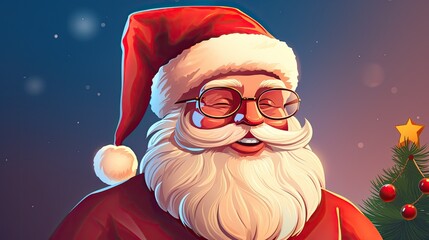 Canvas Print - santa claus vector illustration