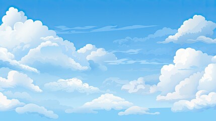 Wall Mural - blue sky with clouds