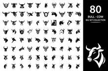 Bull, Cow, Angus, Buffalo, Cattle Head Logo. Premium Logo. Elegant Logo Symbol Design Illustration Vector For Company.