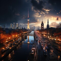 Wall Mural - amazing photo of Berlin view of the city