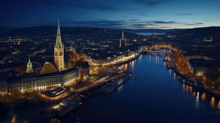 Wall Mural - an amazing photo of Santiago de Compostela Spain 
 view of the bridge over the river