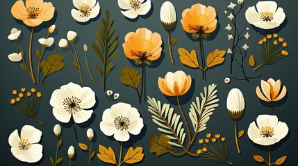 Poster - seamless pattern with tulips