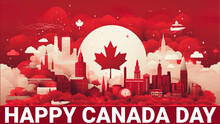 Quality AI Generated Stock Image For Canada Day. Traced Down To Vector Nodes.