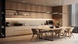 © PixelHub - a dining room with a table and chairs