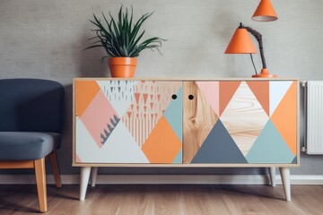 Sticker - upcycling furniture with a modern twist, featuring sleek and stylish designs, created with generative ai