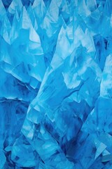 Canvas Print - blue ice glacier texture close-up, created with generative ai