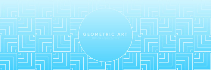 Wall Mural - Gradient Geometric Design. Seamless Pattern Inspired by Asian Tradition and Gradient Trendy Style.