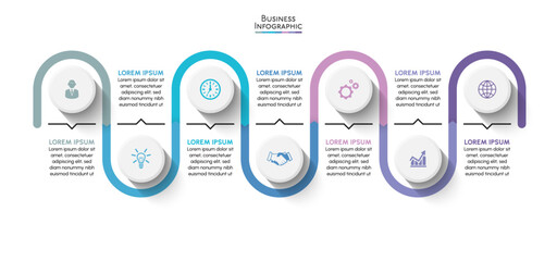 Wall Mural - Business data visualization. timeline infographic icons designed for abstract background template milestone element modern diagram process technology digital marketing data presentation chart Vector