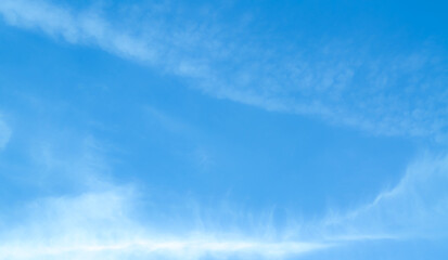 Wall Mural - blue sky with beautiful natural white clouds