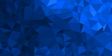 Abstract Blue Geometric Background With Triangles