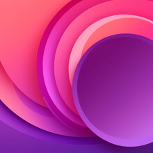 Pink And Purple Circles On A Purple Background. Generative Ai