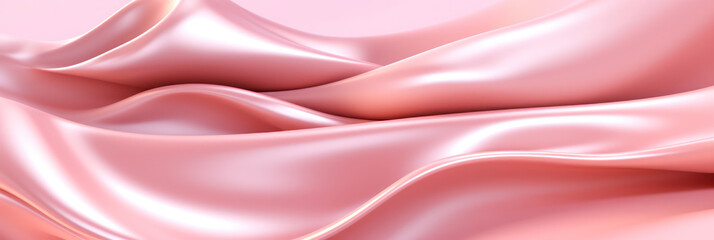 Abstract  liquid background with soft pink metal wave 