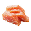 raw salmon fillet on white