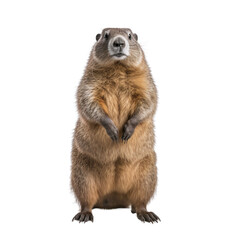 Wall Mural - Marmots are a group of large ground-dwelling squirrels belonging to the genus Marmota in the family Sciuridae. 