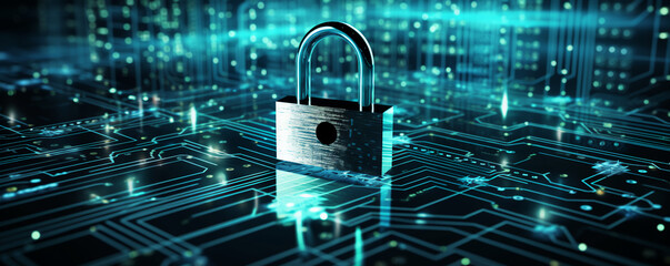 Data protection and cyber security with cyber background