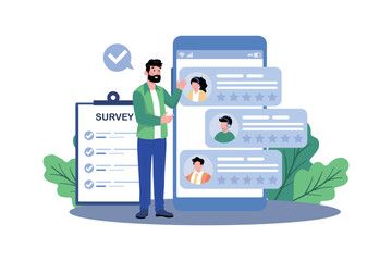 companies conduct online surveys for customer feedback.