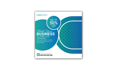 Wall Mural - Creative Business marketing social media post template instragram post template for your company