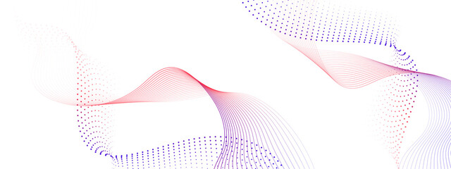 Abstract flowing lines wave. Digital future technology concept.	
