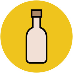 Poster - Check this flat rounded icon of glass 