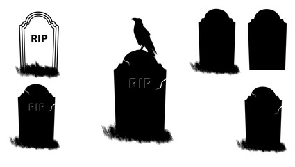 gravestone silhouette