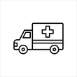 © NAPISAH - Ambulance icon vector. ambulance truck icon vector. ambulance car on white background