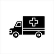 © NAPISAH - Ambulance icon vector. ambulance truck icon vector. ambulance car on white background