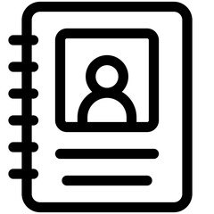 Canvas Print - contact book icon