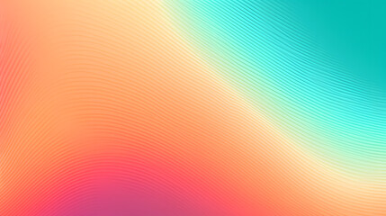 Retro grainy gradient background noise texture effect summer poster design orange teal green pink abstract wave pattern