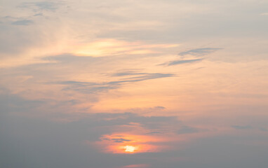 Wall Mural - sunset time in twilight day of evening time