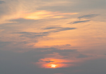 Wall Mural - sunset time in twilight day of evening time