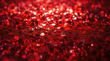 Bright Red Sequin Background. Generative Ai Composite.