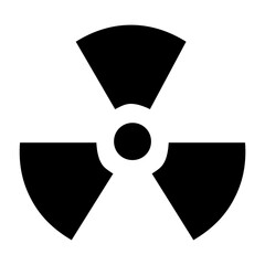 radiation warning sign. radioactive symbol nuclear hazard alert warning