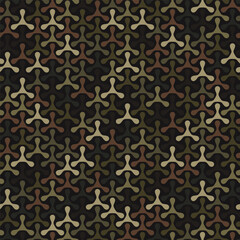 Canvas Print - Texture military camouflage seamless pattern. Abstract army vector illustration
